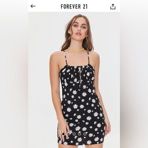 Black floral dress